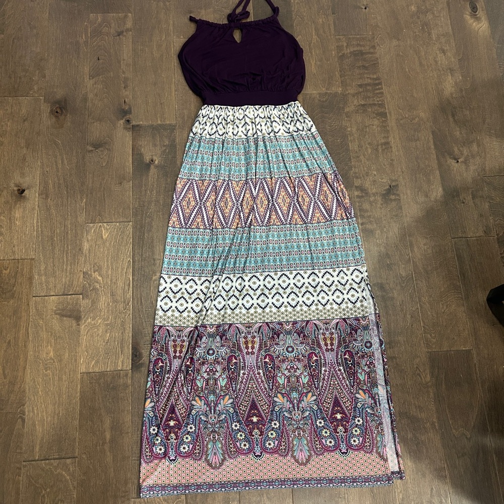 Gilli Purple and Multicolor Maxi Dress